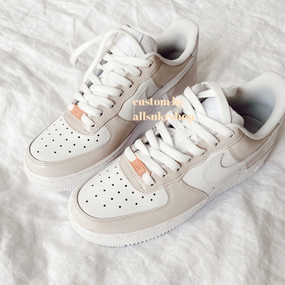 Nike Shoes - Nike Air Force 1 low custom nude cream